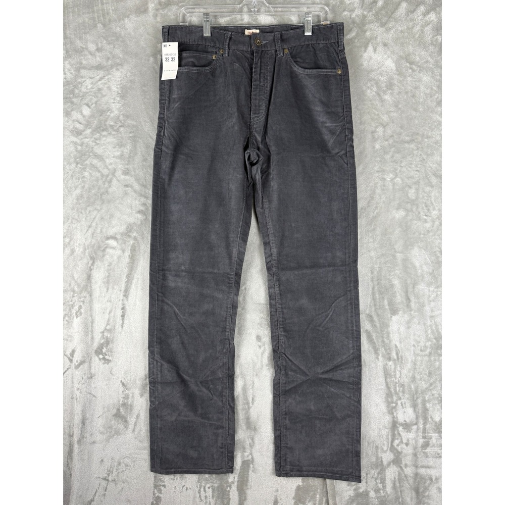 Dockers‎ Mens Corduroy Pants Charcoal Gray W32 L32 Straight Fit Casual New